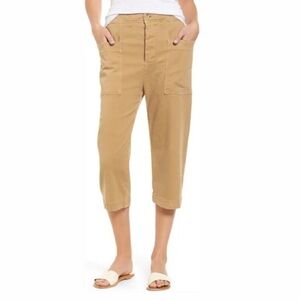JAMES PERSE Cotton Stretchy Vintage Vibes Distressed Twill Crop Pants 30